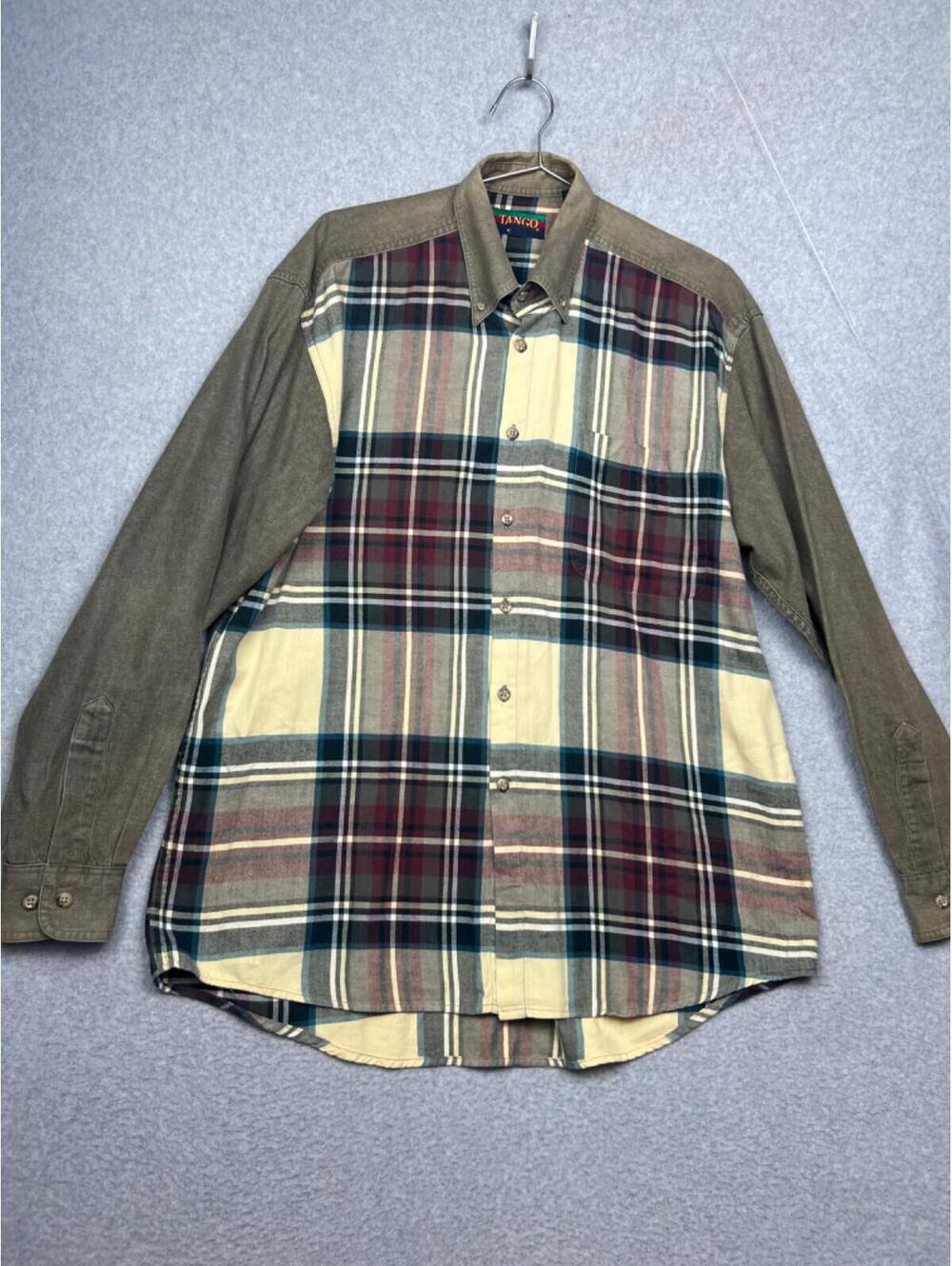 Vintage Tango Plaid Button Up Shirt Mens M Long Sleeve Casual Outdoor Cotton